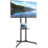 Techly lattialla siirrettävä teline hyllyllä LCD/LED/Plasma 30-65