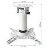 Techly yleisprojektorin kattoteline valkoinen ICA-PM 200WH