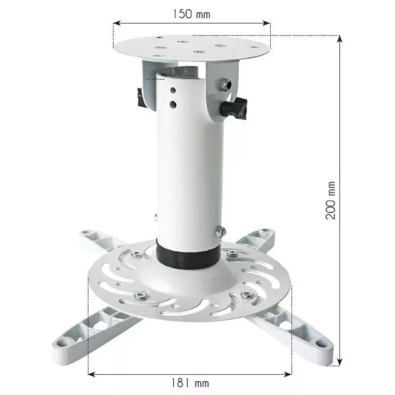 Techly yleisprojektorin kattoteline valkoinen ICA-PM 200WH