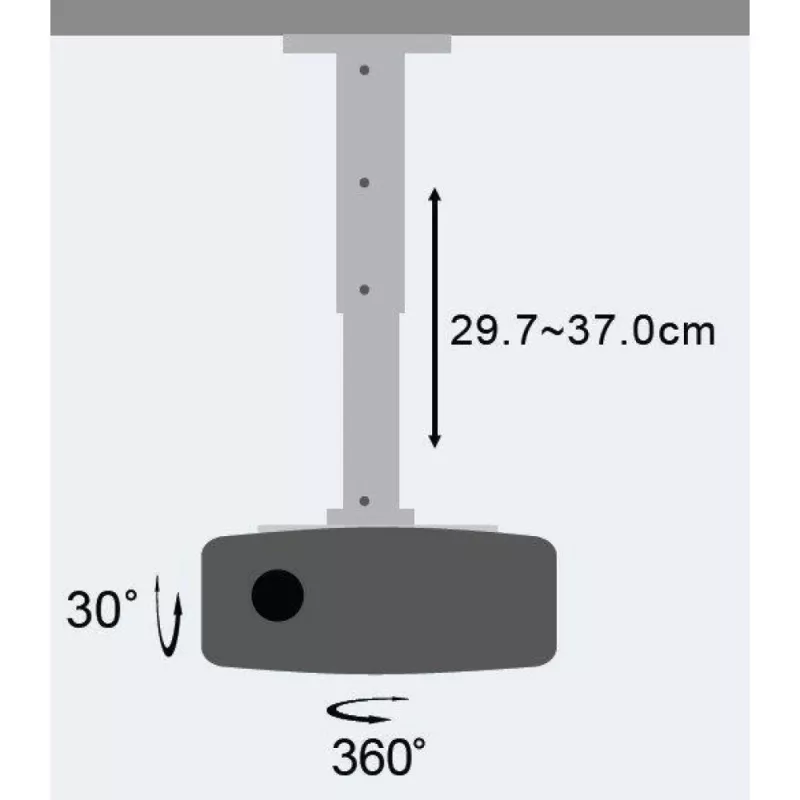 Techly projektorin kattotelineen jatke 30-37 cm hopea ICA-PM 102S