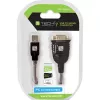 USB-sarjaporttisovitin Techly IDATA USB-SER-2T, USB-A uros DB-9 uros, 0,45 m, läpinäkyvän valkoinen