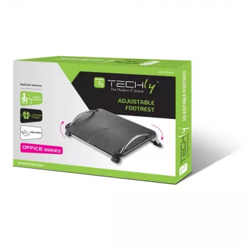Techly säädettävä jalkatuki ICA-FR 13, musta, ABS-muovi, 430 mm, 280 mm, 1,24 kg