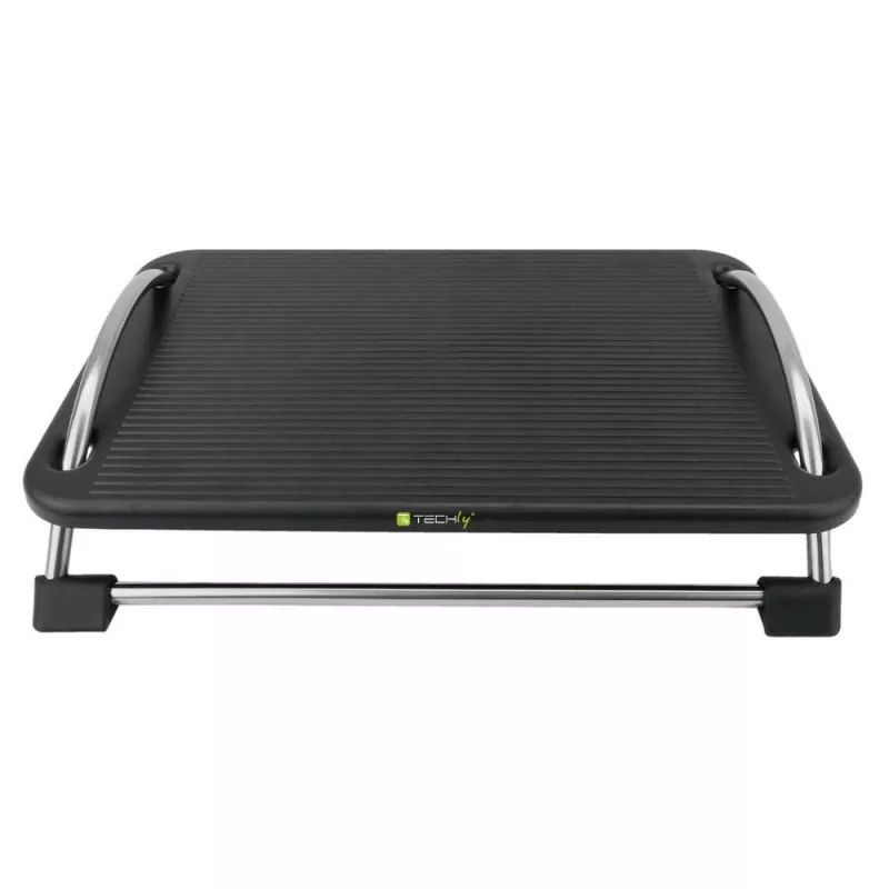 Techly ICA-FR 13 ergonominen säädettävä jalkatuki, kallistuskulman säätö, liukumaton, 43 x 28 cm, musta