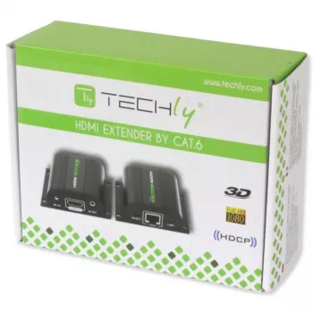 Techly jatko HDMI Full HD Cat.5E / 6 / 6A / 7 kaapelilla max. 60 m itsesäätyvä IDATA EXT-E70I