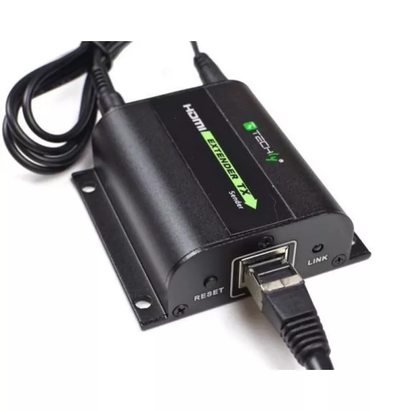 Techly jatko HDMI Full HD Cat.5E / 6 / 6A / 7 kaapelilla max. 60 m itsesäätyvä IDATA EXT-E70I