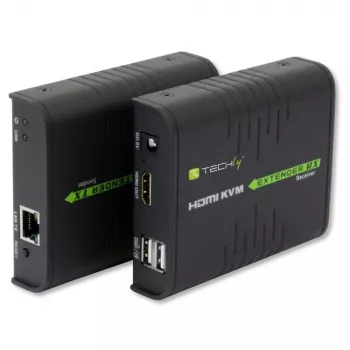 Techly IDATA HDMI-KVM2 KVM-jatko lähetin & vastaanotin