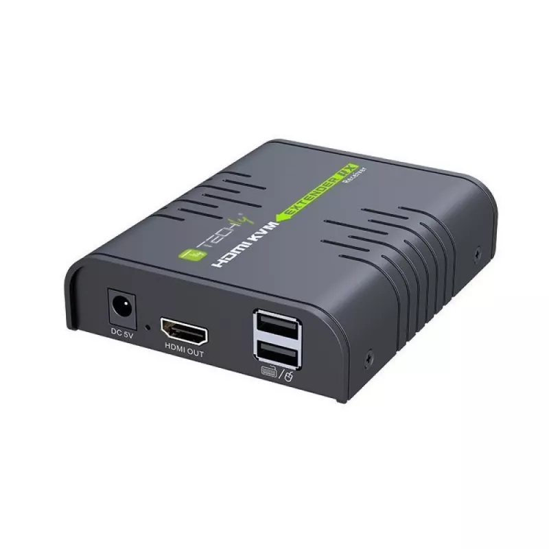 Techly IDATA HDMI-KVM2 KVM-jatko lähetin & vastaanotin