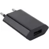 Techly kompakti laturi USB 1A eurooppalainen pistoke musta
