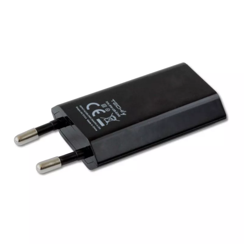 Techly kompakti laturi USB 1A eurooppalainen pistoke musta