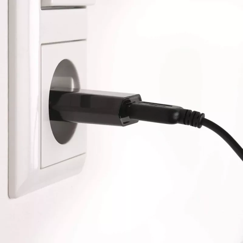 Techly kompakti laturi USB 1A eurooppalainen pistoke musta