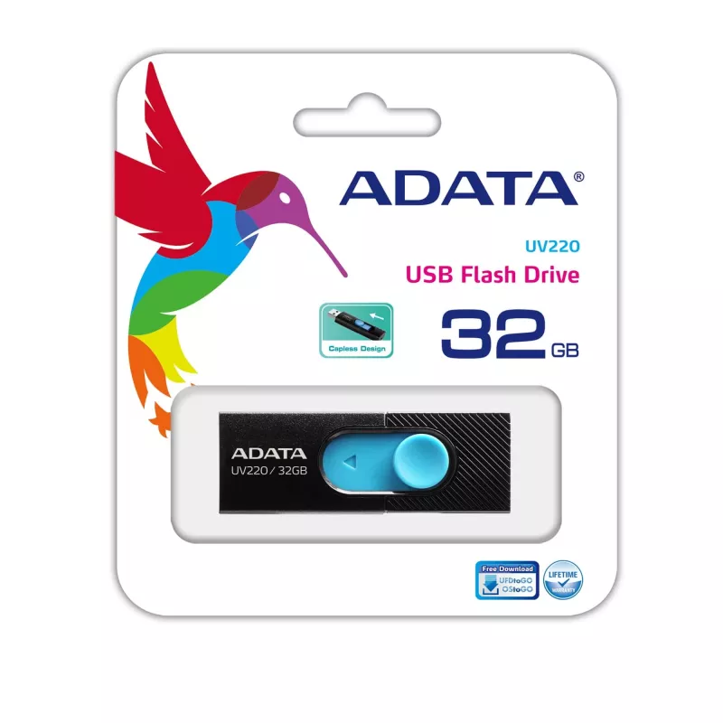 ADATA UV220 USB-muistitikku 32 GB USB Type-A 2.0 musta, sininen
