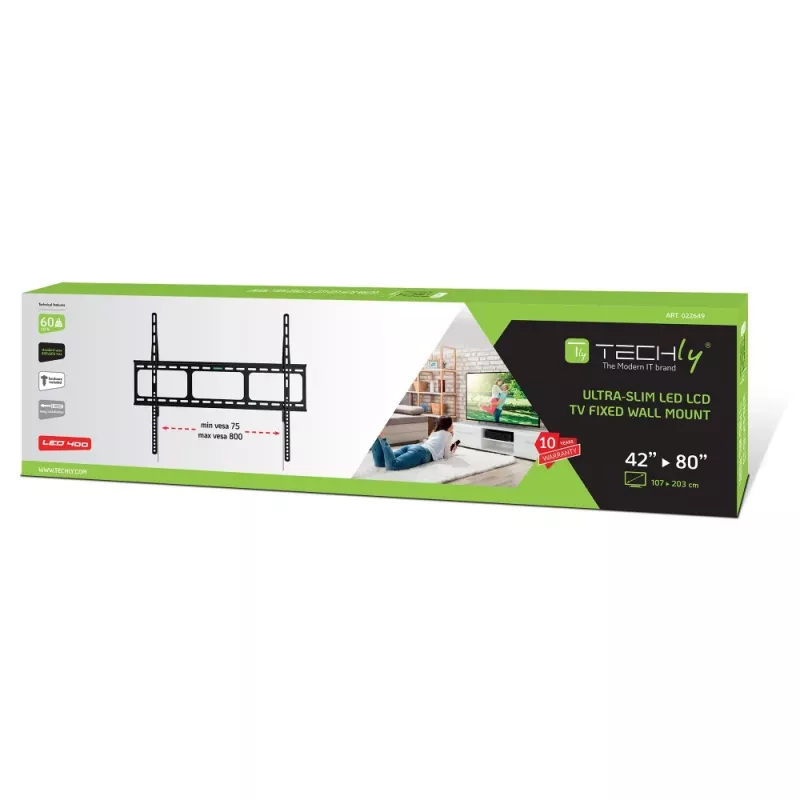 Techly seinäteline LED LCD TV:lle 42-80