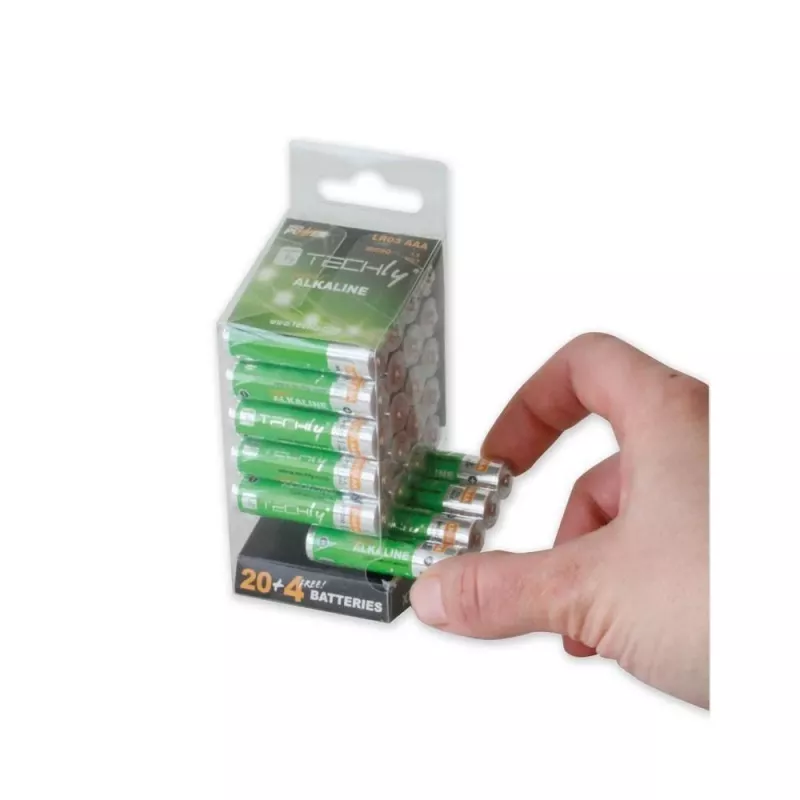 Techly monipakkaus 24 paristoa High Power Mini Stilo AAA alkaline LR03 1,5V IBT-KAL-LR03-B24T