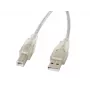 LANBERG USB-kaapeli USB 2.0 USB B – 3 m läpinäkyvä