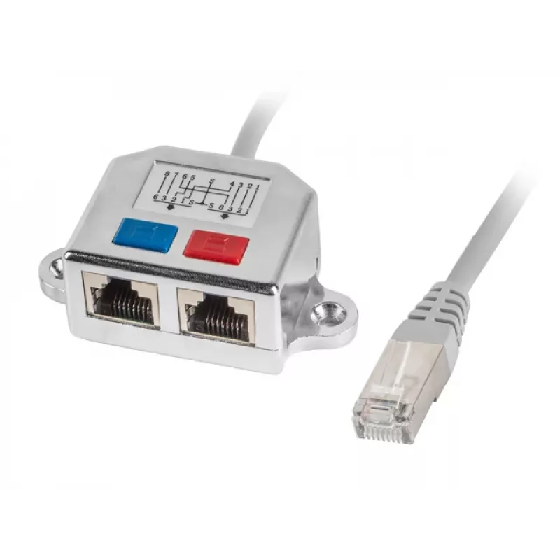 LANBERG sovitin LAN RJ45/2x RJ45 Ftp jakaja AD-0026-S