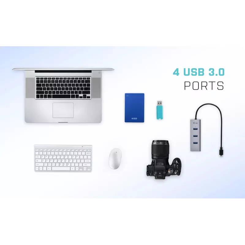 i-tec Metal USB-C-keskitin 4 porttia