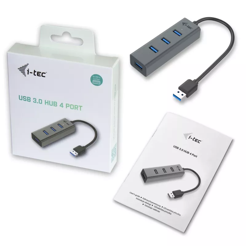 USB-keskitin i-tec Metal USB 3.0 -keskitin 4 porttia