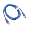 USB-A-USB-A-kaapeli LANBERG CA-US3E-10CC-0018-B 1,8 m, USB 3.0, sininen, 4800 Mbit/s