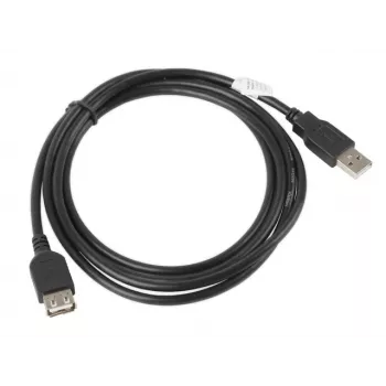 USB A-A-kaapeli LANBERG CA-USBE-10CC-0018-BK, USB 2.0, 1,8 m, musta