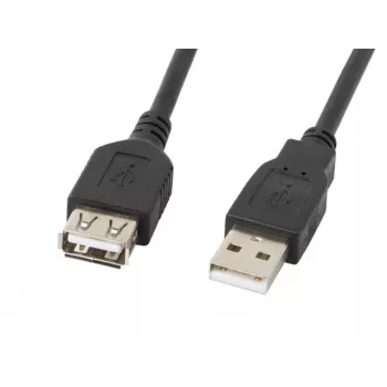 USB A-A-kaapeli LANBERG CA-USBE-10CC-0018-BK, USB 2.0, 1,8 m, musta