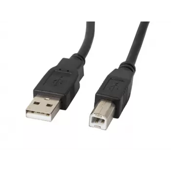 USB 2.0 -kaapeli LANBERG CA-USBA-10CC-0018-BK — 1,8 m, USB A (uros) - USB B (uros), musta