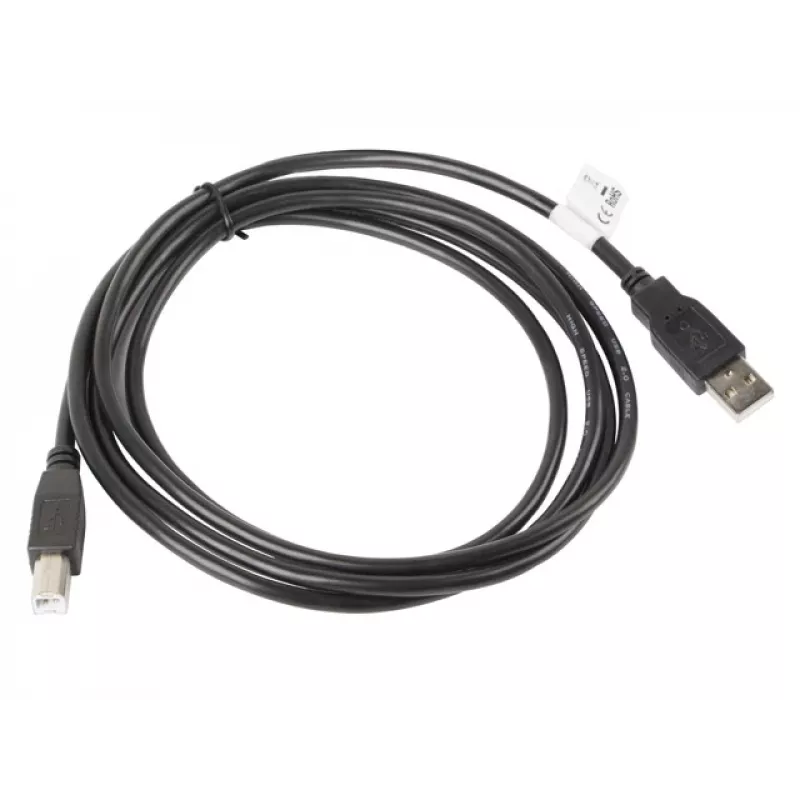 USB 2.0 -kaapeli LANBERG CA-USBA-10CC-0018-BK — 1,8 m, USB A (uros) - USB B (uros), musta