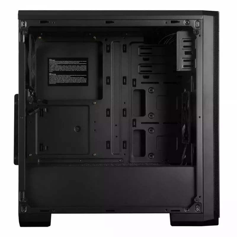 Modecom Oberon Pro Midi Tower -tietokonekotelo, ATX/Micro ATX/ITX, sivuikkuna, näytönohjain enintään 395 mm, 2x USB 3.0, musta