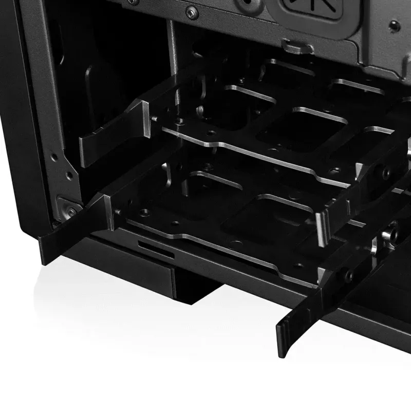 Modecom Oberon Pro Midi Tower -tietokonekotelo, ATX/Micro ATX/ITX, sivuikkuna, näytönohjain enintään 395 mm, 2x USB 3.0, musta
