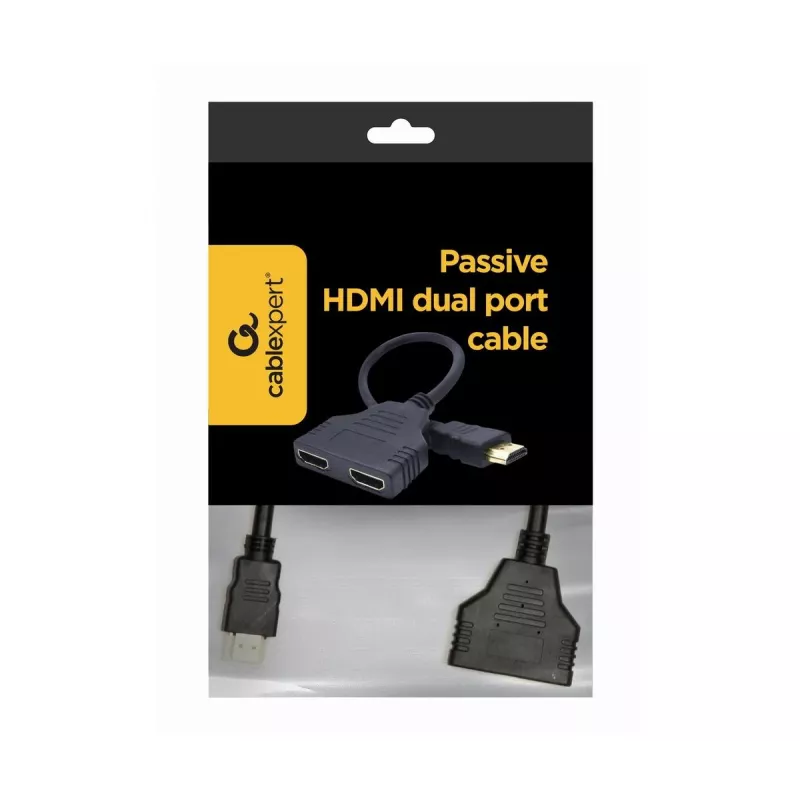 HDMI-kaapeli Gembird DSP-2PH4-04 — HDMI tyyppi A uros - 2× HDMI tyyppi A naaras, musta, suorat liittimet
