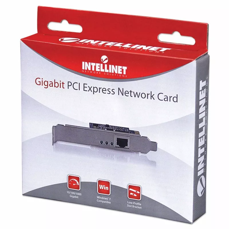 Intellinet Gigabit PCI Express -verkkokortti, 10/100/1000 Mbps PCI Express RJ45 Ethernet -kortti
