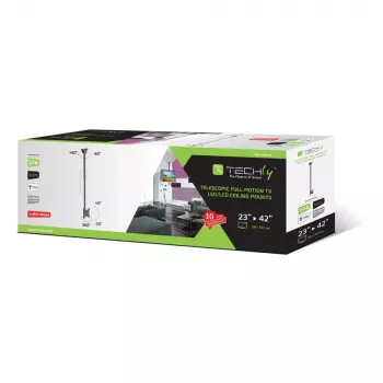 Techly teleskooppikattoteline 1,6 m asti LED TV LCD 23-42