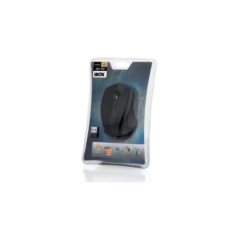 IBOX I005 Pro – hiiri, molempikätinen, RF Wireless, laser, 1600 dpi