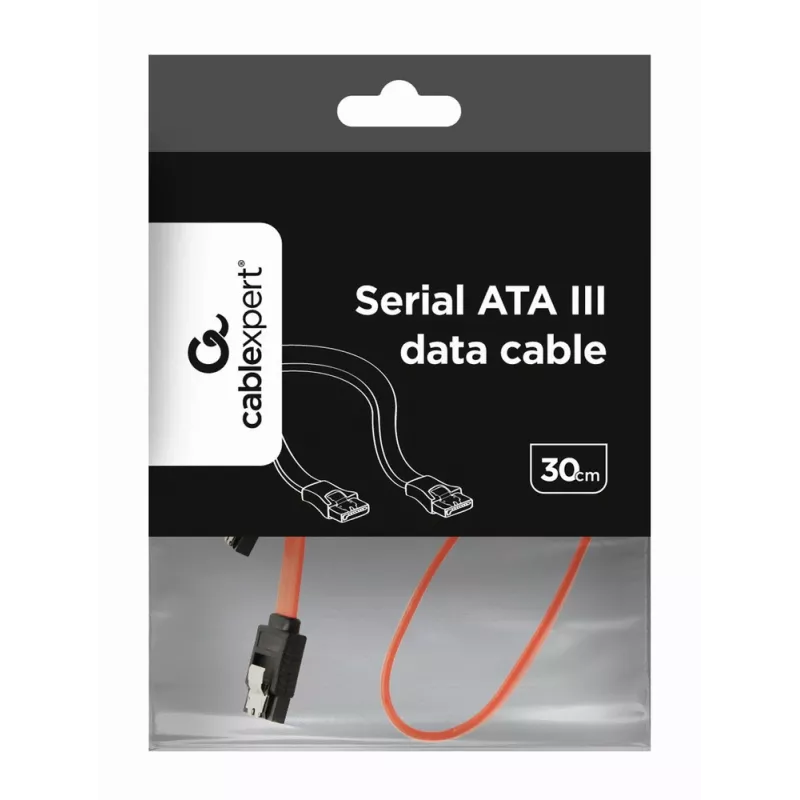 GEMBIRD SATA III -datakaapeli, metalliklipsit, 30 cm – bulkkipaketti