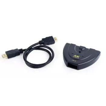 HDMI-keskitin Gembird DSW-HDMI-35 — 3 liitäntää, HDMI, 0,5 m kaapeli, musta