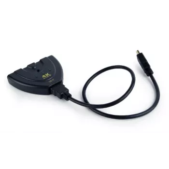 HDMI-keskitin Gembird DSW-HDMI-35 — 3 liitäntää, HDMI, 0,5 m kaapeli, musta