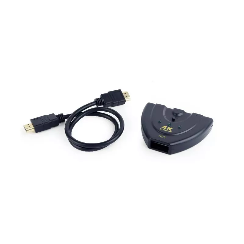 HDMI-keskitin Gembird DSW-HDMI-35 — 3 liitäntää, HDMI, 0,5 m kaapeli, musta