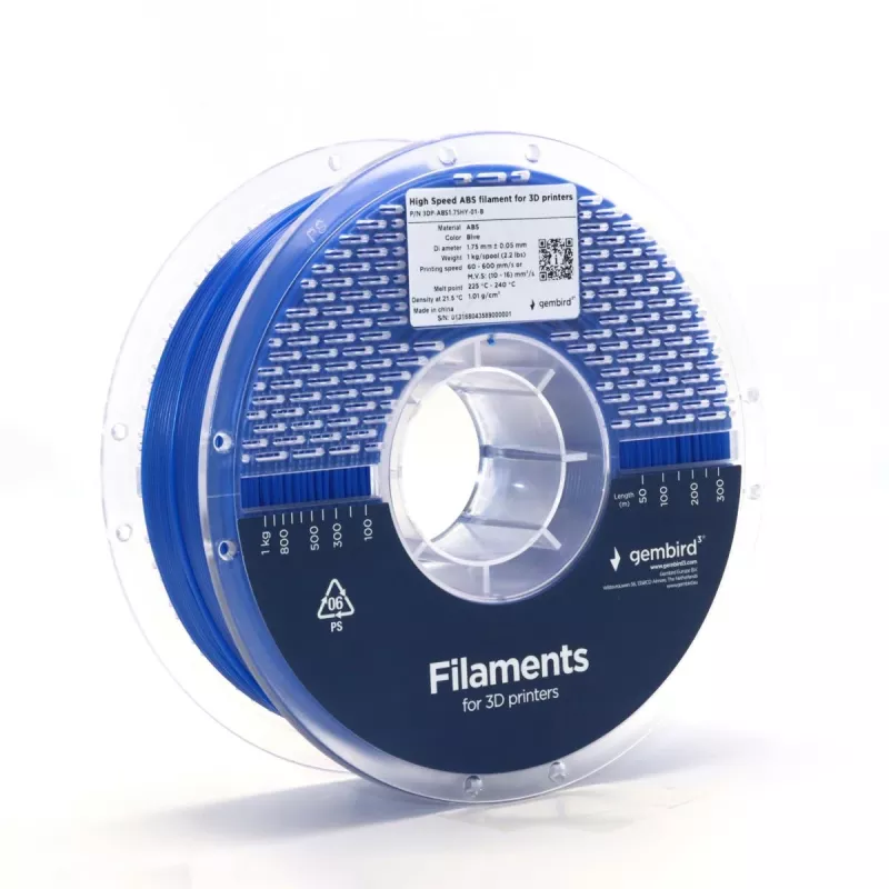 3D-tulostusmateriaali Gembird 3DP-ABS1.75-01-B ABS Navy 1 kg