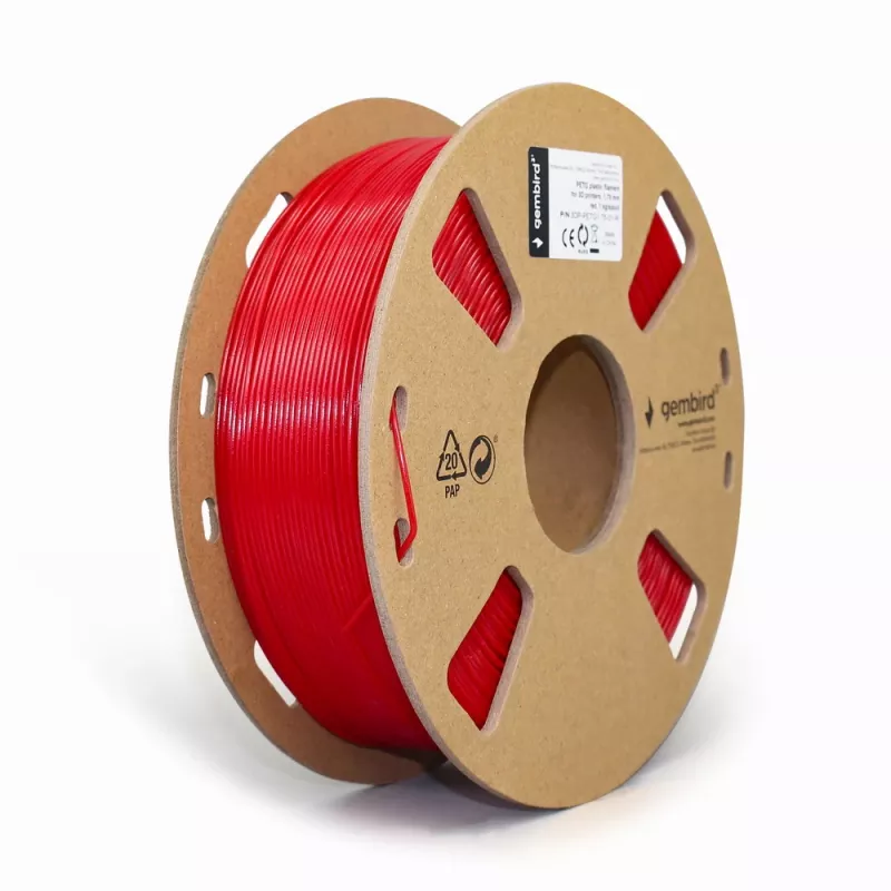 3D-tulostusmateriaali Gembird 3DP-PETG1.75-01-R punainen