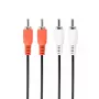 Audiokaapeli Gembird CCA-2R2R-6 1,8 m 2 x RCA musta