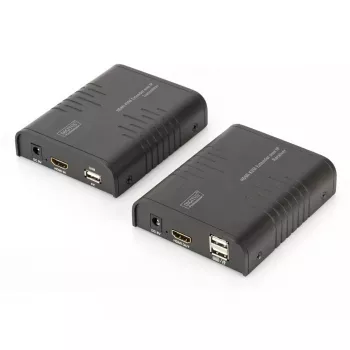 DIGITUS HDMI KVM -jatko, 120 m verkkokaapelin kautta (Cat 5, 5E, 6), Full HD, 1080p