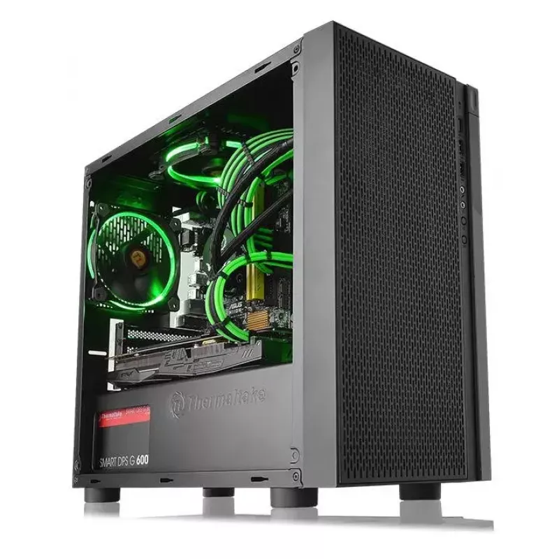 PC-kotelo Thermaltake Versa H18 micro tower musta