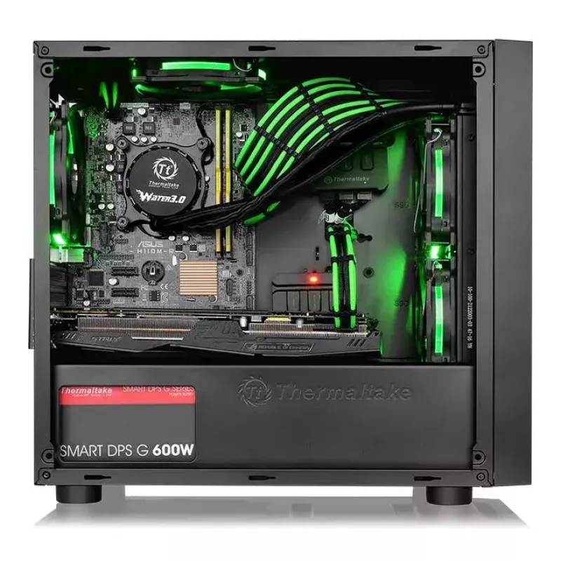 PC-kotelo Thermaltake Versa H18 micro tower musta