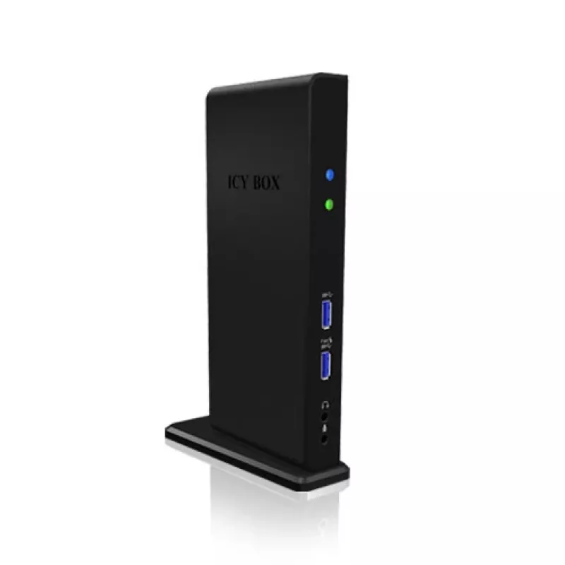 ICY BOX IB-DK2241AC johdollinen USB 3.2 Gen 1 (3.1 Gen 1) Type-A musta