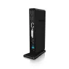ICY BOX IB-DK2241AC johdollinen USB 3.2 Gen 1 (3.1 Gen 1) Type-A musta