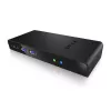 ICY BOX IB-DK2241AC johdollinen USB 3.2 Gen 1 (3.1 Gen 1) Type-A musta