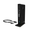 ICY BOX IB-DK2241AC johdollinen USB 3.2 Gen 1 (3.1 Gen 1) Type-A musta