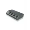 ICY BOX IB-HUB1405 USB 3.2 Gen 1 (3.1 Gen 1) Type-B 5000 Mbit/s antrasiitti