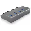 ICY BOX IB-HUB1405 USB 3.2 Gen 1 (3.1 Gen 1) Type-B 5000 Mbit/s antrasiitti