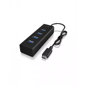 ICY BOX IB-HUB1409-C3 USB 3.2 Gen 1 (3.1 Gen 1) Type-C 5000 Mbit/s musta
