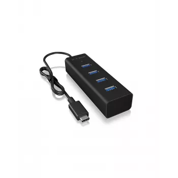 ICY BOX IB-HUB1409-C3 USB 3.2 Gen 1 (3.1 Gen 1) Type-C 5000 Mbit/s musta